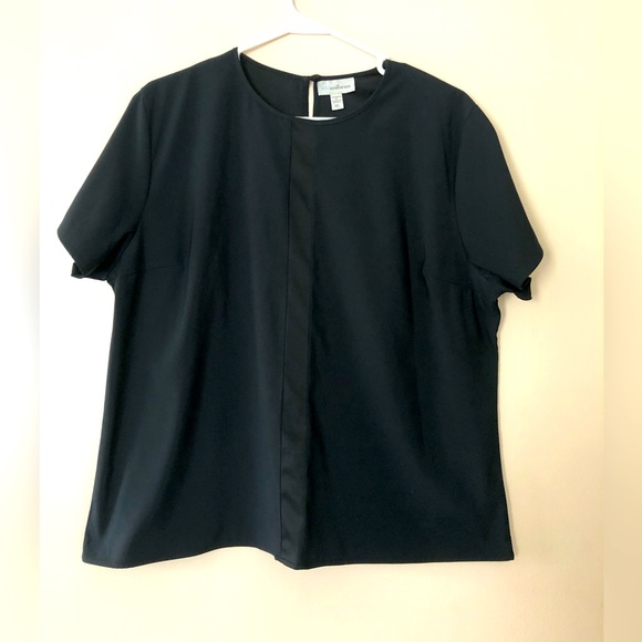 ICO Uniforms Top Blouse size XL  Trim Front Decor Workwear Classic Career - Picture 2 of 11